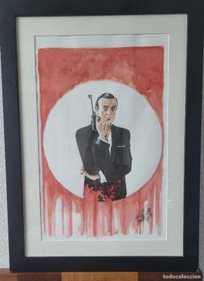 Original A3 Marvel oficial Carlos Pacheco Sean Connery BOND 007 | todocoleccion (Buy It Now)