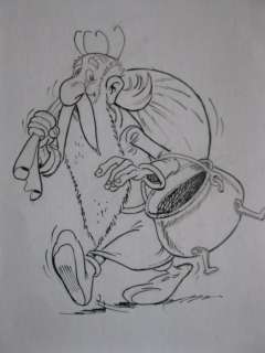 Uderzo, Marcel | Uderzo, Marcel - Dessin original dédicacé - Panoramix | Catawiki
