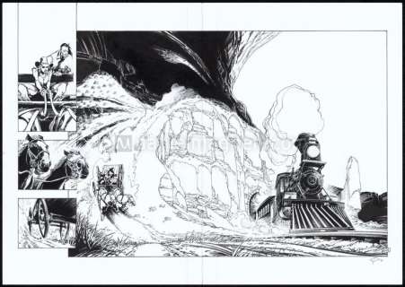 Olivier Vatine - Double planche originale n°36 et 37 - Angela