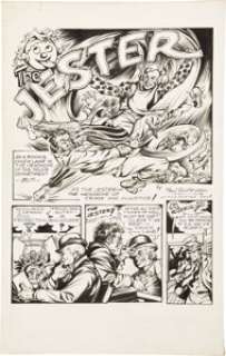 Paul Gustavson The Jester page 1 Original Art (1974). Paul Gustavson revived his Golden Age hero, the Jester, -