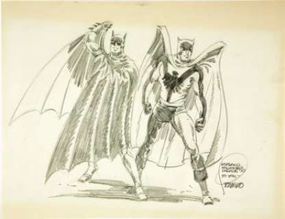 Jim Steranko Batman and Nighthawk Sketch Original Art (1970). Tom Fagan, energetic promoter of the Halloween -