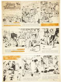 Hal Foster Prince Valiant Sunday Comic Strip #565 Original Art dated 12-7-47 (King Features Syndicate, - | Heritage