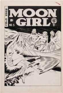 Sheldon Moldoff and Johnny Craig Moon Girl #5 Cover and Complete Story Original Art Group (EC, 1948). Attention -