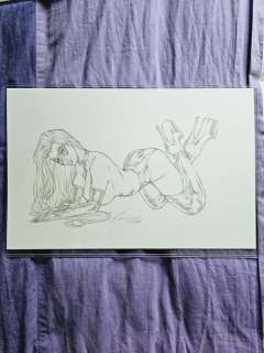 Elias Chatzoudis | Elias Chatzoudis - Illustrazione Originale - "Black Cat" - cm 29x42 - Page volante - Exemplaire unique | Catawiki