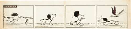 Charles Schulz Peanuts Snoopy Daily Comic Strip Original Art dated 9-1-53 (United Feature Syndicate, 1953). - | Heritage
