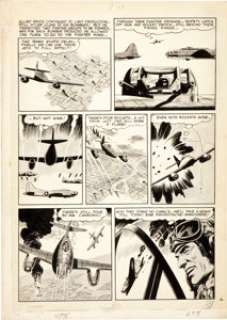 Wally Wood Blazing Combat #4 "ME-262" Page 6 Original Art (Warren Publishing, 1966). For four -