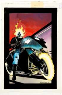 Javier Saltares and Bill Wray Ghost Rider #1 Cover Original Art (Marvel, 1990). A spirit reborn! Javier Saltares’ - | Heritage
