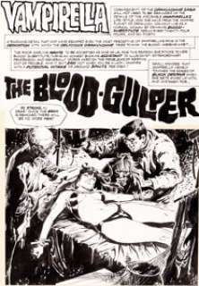 Jose Ortiz Vampirella #35 Splash Page 1 Original Art (Warren, 1974). Top neuro-surgeon turned madman, Doctor -