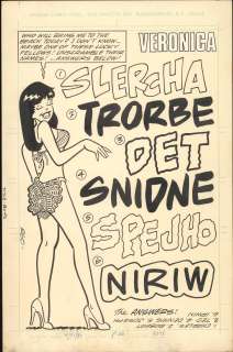 DeCarlo- Veronica Lodge-Pin-up activity Original Art (1990) | Russ Cochran