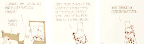 Scott Adams Dilbert Daily Comic Strip Original Art dated 1-21-91 (United Features Syndicate, 1991). "The -