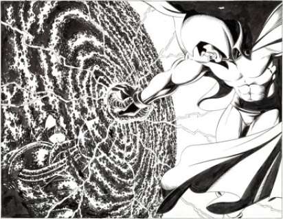 George Perez and Scott Koblish DC Universe Zero #0 Spectre vs. Anti-Monitor Double-Page Splash Pages 17 and 18 -