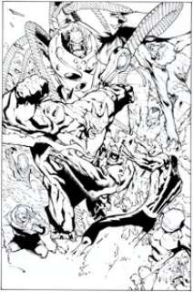 Humberto Ramos and Victor Olazaba Amazing Spider-Man #676 Sinister Six Splash Page 10 Original Art (Marvel, -