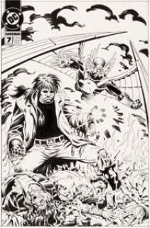 Steve Lieber and Rick Magyar Hawkman #7 Cover Original Art (DC, 1994). Katar Hol arrives -- perhaps too late -- -