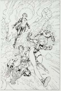 Jim Lee and Scott Williams Divine Intervention: Gen 13 #1 Cover Original Art (DC/Wildstorm, 1999). This was -