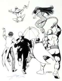 George Perez Who’s Who in the DC Universe Binder Back Cover Original Art (DC, 1990). The 1990 series was - | Heritage