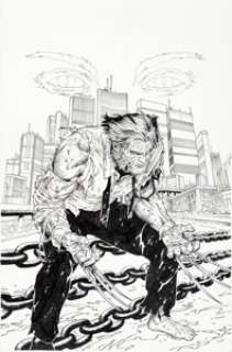 Steve McNiven and Jay Leisten Death of Wolverine #2 Cover Original Art (Marvel, 2014). The original line -