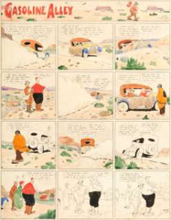 Frank King Gasoline Alley Sunday Original Art dated 8-28-21 (Chicago Tribune, 1921). This is the earliest -