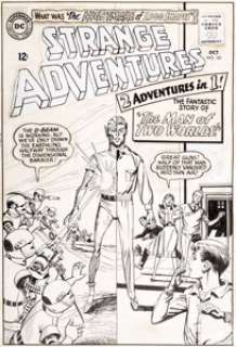 Bernard Baily Strange Adventures #181 Cover Original Art (DC, 1965). Eddie Tragg is "The Man of Two -
