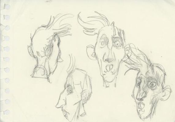 Régis Loisel | Recherche de personnage, Pierrot | Galerie 9ème Art