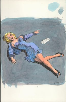 EC Library Crime Illustrated NO. 1- Original Watercolor (2005) | Russ Cochran