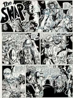 S. Clay Wilson Zap Comix #8 "The Swap" Complete 8-Page Checkered Demon Story Original Art (Print -