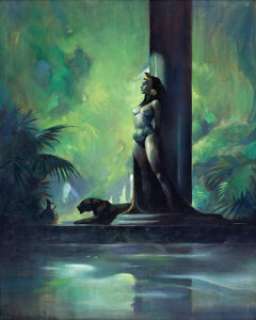 Mike Hoffman Egyptian Princess Painting Original Art (2006). Hoffman‘s striking image of a confident ruler -