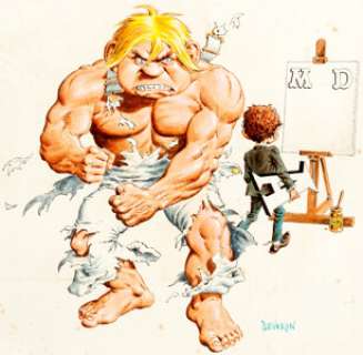 John Severin Cracked #177 Cover Illustration Original Art (Major Magazine, 1981). Sylvester P. Smythe gets -