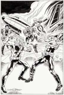 Dave Cockrum and Bob McLeod Marvel Super Heroes RPG "Age of Apocalypse" Module Unpublished Cover - | Heritage