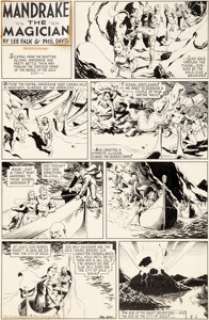 Phil Davis Mandrake the Magician Sunday  Comic Strip Original Art dated 8-6-39 (King Features Syndicate,  1939).... | Heritage