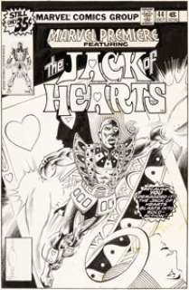 Mike Zeck and Rudy Nebres Marvel Premiere  #44 Cover Jack of Hearts Original Art (Marvel, 1978)....