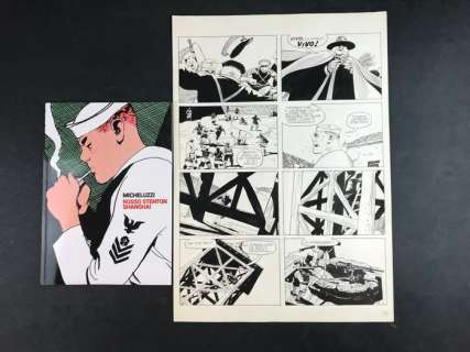 Attilio Micheluzzi | Rosso Stenton - Attilio Micheluzzi - Tavola Originale "Rosso Stenton Shangai" + Catalogo a Tiratura Limitata - Page volante - Exemplaire unique | Catawiki