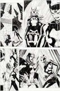 Jim Lee and Scott Williams Batman #617 "Hush: Chapter 10: The Grave" Story Page 11 Catwoman and Huntress -