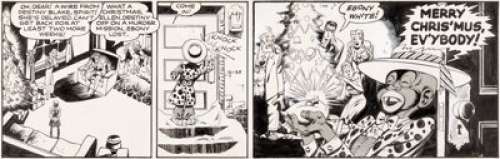 Lou Fine The Spirit Daily Comic Strip Original Art signed by Will Eisner dated 12-25-42 (Register and Tribune - | Heritage