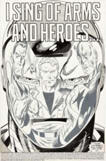 John Byrne and Mike Machlan Avengers West Coast #51 Splash Page 1 Original Art (Marvel, 1989)....