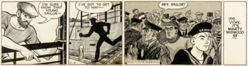 Morris Weiss Joe Jinks Daily Comic Strip Original Art dated 10-8-43 (United Feature Syndicate, 1943). This - | Heritage