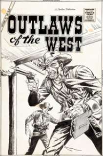 Rocco Mastroserio Outlaws of the West #17 Cover Original Art (Charlton, 1958)....