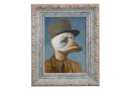 Prof. Volker Schönwart | Donald Duck - After Charles de Gaulle: General de Canard - framed - (2023) | Catawiki