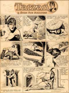 Burne Hogarth Tarzan #964 Sunday Comic Strip Original Art dated 8-28-49 (United Feature Syndicate, 1949)....