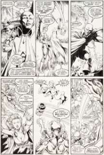  - Keith Giffen, Adam Hughes, and Art Nichols Justice League America #32 Page 3 Original Art (DC, 1989)....