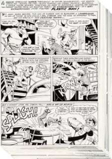  - Ramona Fradon and Bob Smith Plastic Man #17 Partial Story Pages 2-17 Original Art (DC, 1977)....