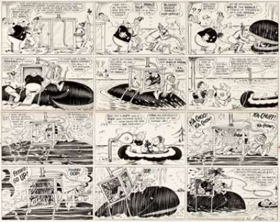  - Harold Knerr The Katzenjammer Kids Sunday Comic Strip Original Art dated 1-21-34 (King Features Syndicate, 1934)....