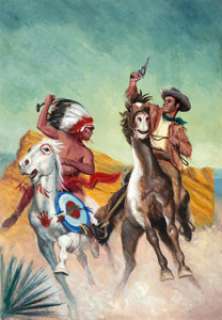  - Mort KÃ¼nstler Classics Illustrated #112 The Adventures of Kit Carson Cover Painting Original Art (Gilb...