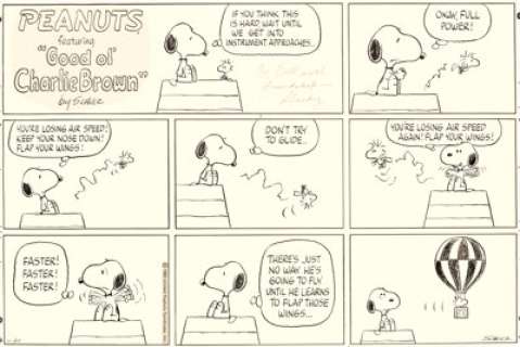 Charles Schulz Peanuts Sunday Comic Strip Snoopy and Woodstock Original Art dated 1-20-80 (United Feature Syndicat... | Heritage