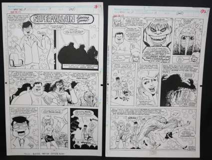 Darren Auck - what the--?! #14 complete two page story - ‘super-villain dating game! ‘ - 1991