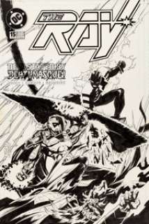 Howard Porter and Robert Jones The Ray #15 Cover Original Art (DC Comics, 1995). It‘s a Death and Ray -