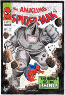 Mike Esposito and Stan Goldberg Amazing Spider-Man #41 Cover Re-Creation Original Art (c. 2000s). Classic -