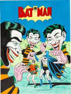 Sheldon Moldoff Batman #163 "The Joker Jury" Splash Page Re-creation Original Art (1991). An - | Heritage