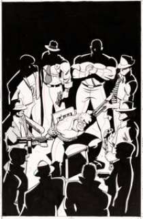 Mike Parobeck and Rick Burchett The Batman Adventures #15 Cover Original Art (DC, 1993).  The Batman -