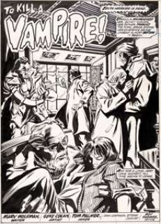 Gene Colan and Tom Palmer Tomb of Dracula #13 Splash Story Page 1 Original Art (Marvel, 1973).... | Heritage
