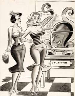 Dan Decarlo | Breezy/Comedy Parade Single Panel Gag Cartoon Illustration/Cover Original Art (Humorama, 1955/1962). | Heritage